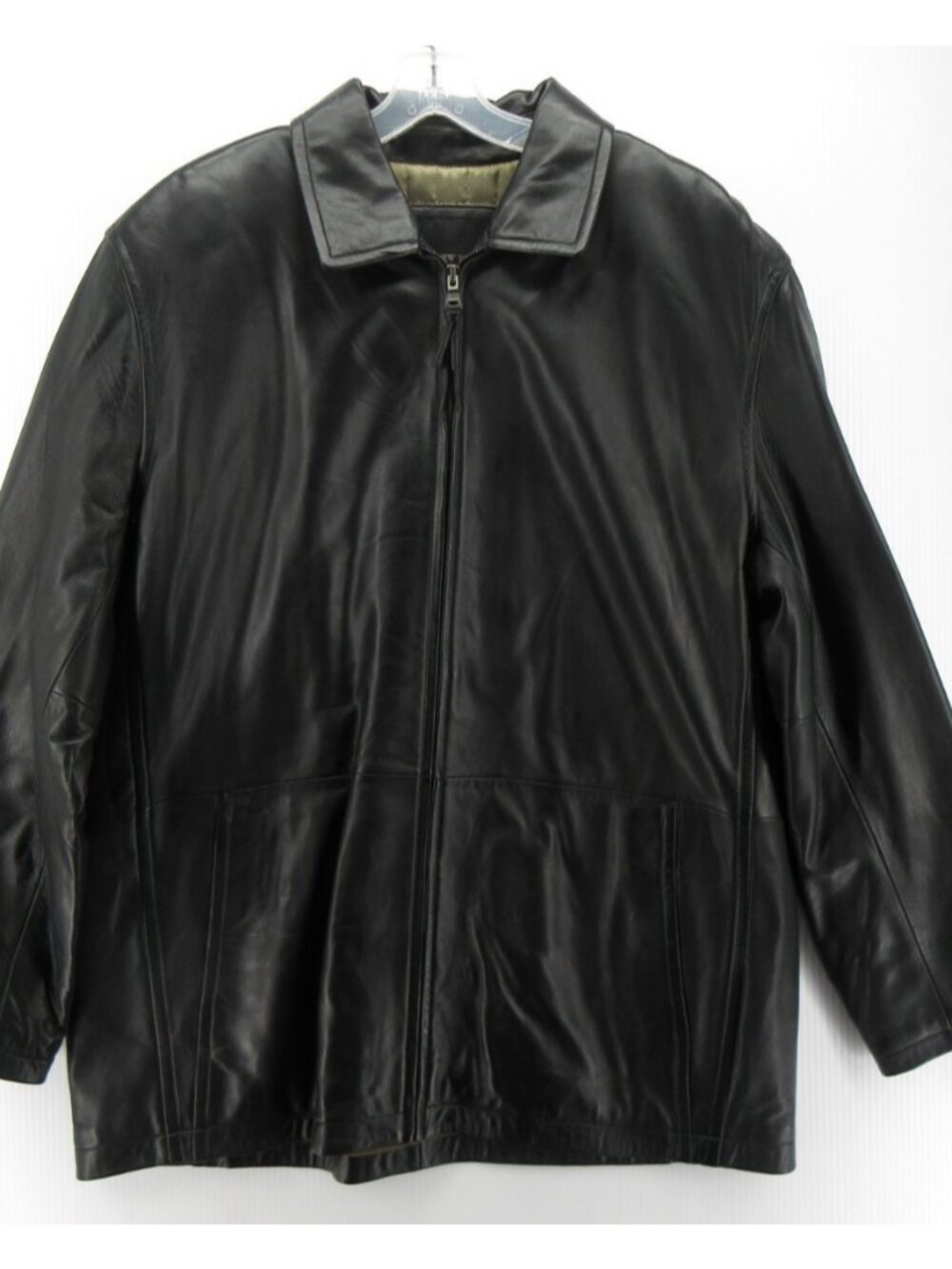 Andrew Marc Jacket XL Leather City Car Coat Insulated Quilted Lined *